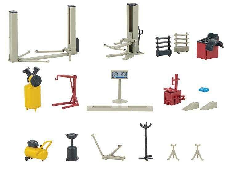Walthers 949-4210 HO Scale SceneMaster Garage Detail Kit # 2 (Set of 20)