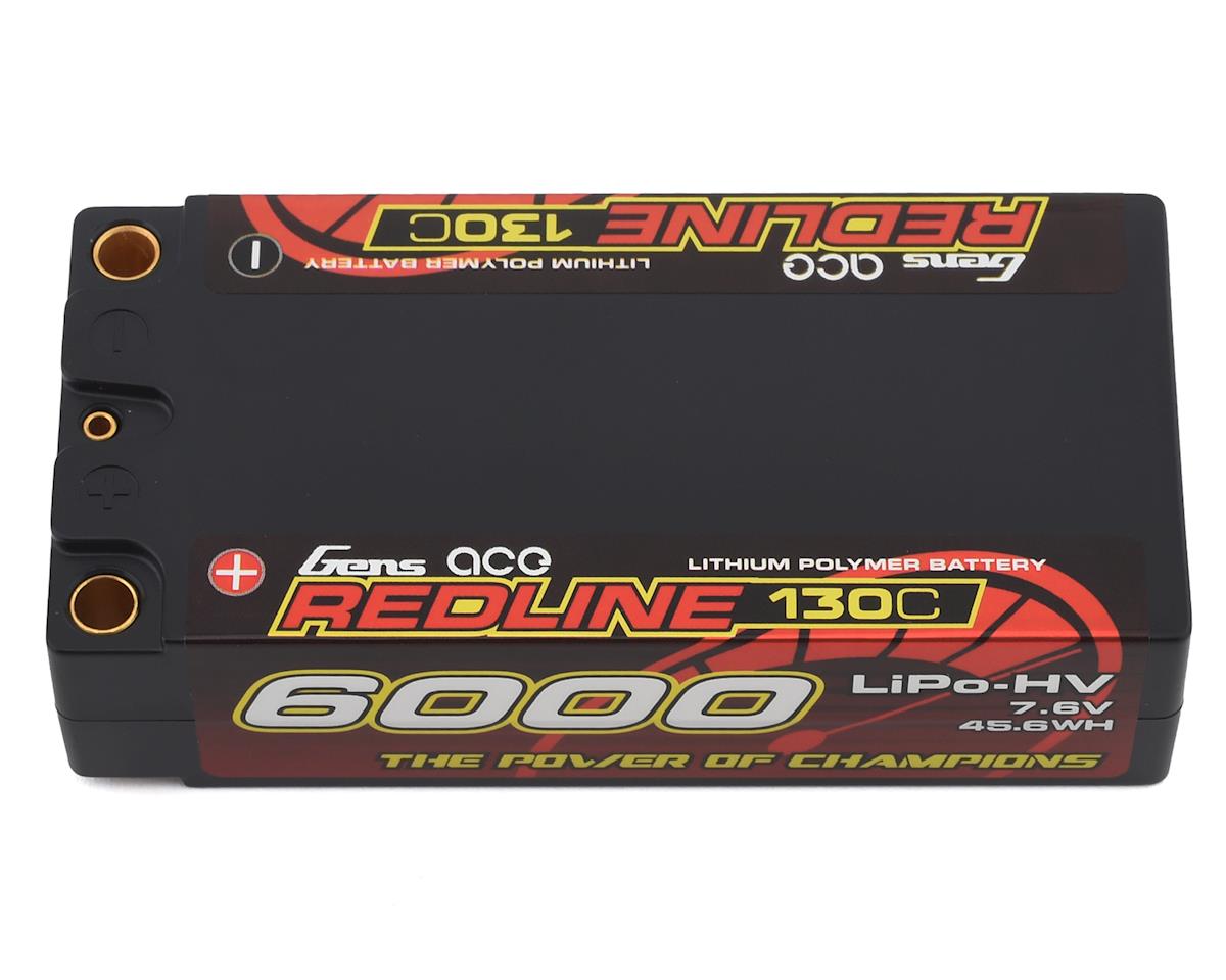 Gens Ace 60002S13D5 5.0mm Bullet 7.6V 6000mAh 2S 130C HV LiPo