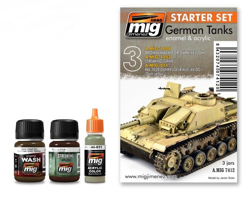 Mig Jimenez AMIG7412 German Tank Enamel and Acrylic Starter Set