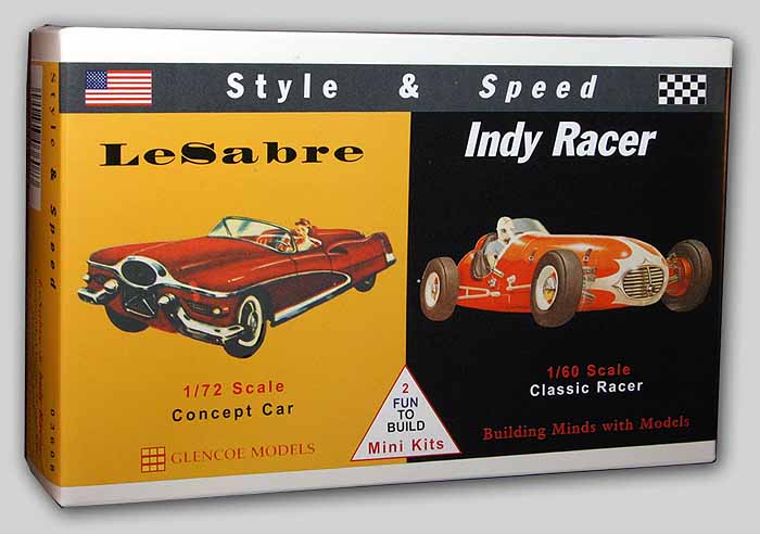 Glencoe 3608 1:60-1:72 Style & Speed - LeSabre Concept Car & Indy Racer