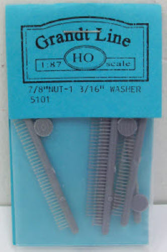 Grandt Line 5101 HO 1-7/8" Nut & 1-3/16" Steel Washers (Pack of 175)