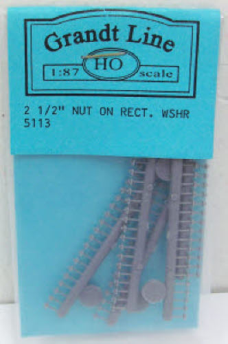 Grandt Line 5113 HO 4-1/2? Nuts on Rectangular Washers (Pack of 100)
