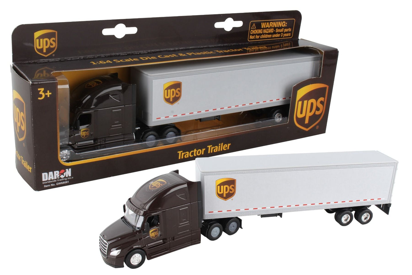 Daron Worldwide Trading GW68061 1:64 UPS Tractor Trailer