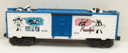 Lionel 6-16738 O Warner Bros Pepe Le Pew & Penelope Operating Boxcar LN/Box