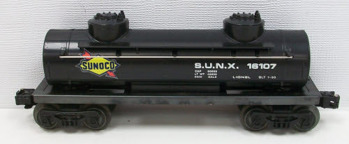 Lionel 6-16107 O Gauge Sunoco Black Double Dome Tank Car #16107 LN/Box
