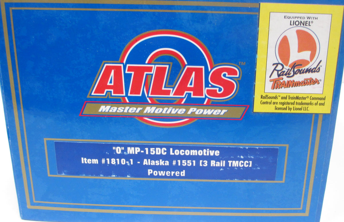 Atlas 1810-1 O Alaska MP-15DC Powered Diesel Locomotive #1551 w/TMCC NIB