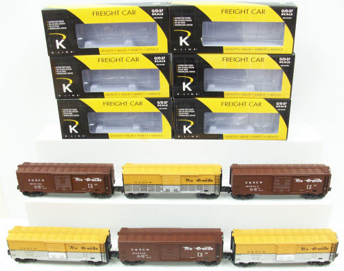 K-Line K641-1492A D&RGW Boxcar 6-Pack LN/Box
