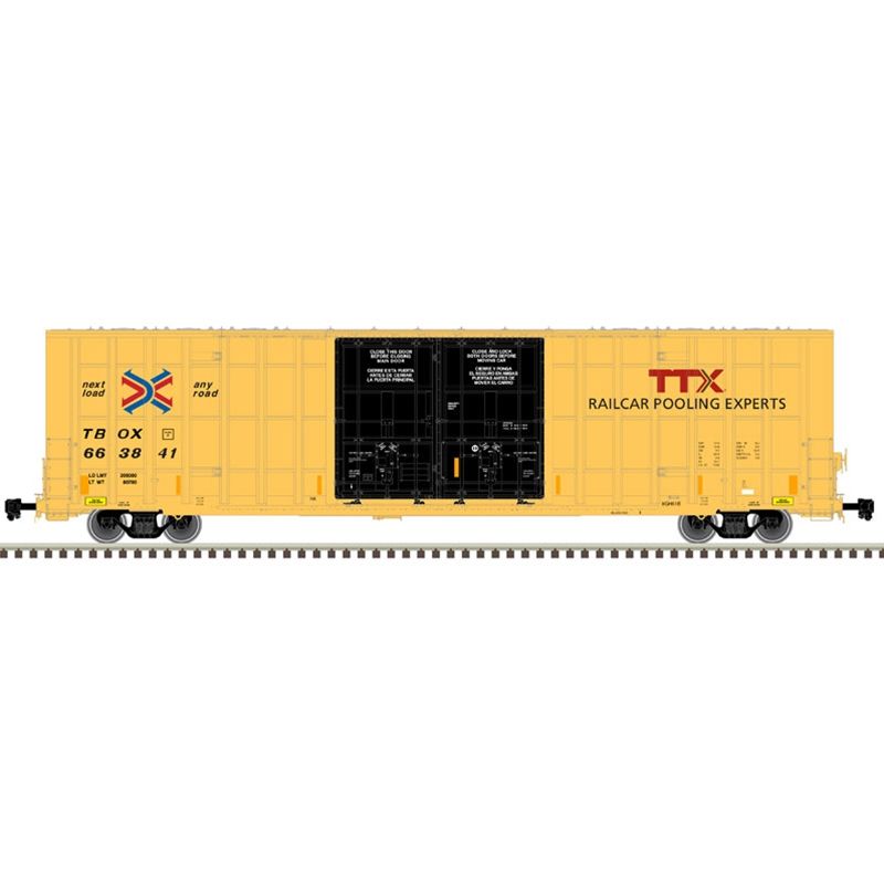Atlas 20005923 HO TTX Master 60' Gunderson 7550 Double Door Box Car #664444