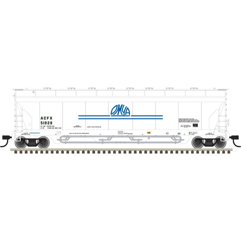 Atlas 20006280 HO OMYA Pressureaide Covered Hopper #51928