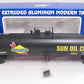 USA Trains 15165 Sunoco Tank Car with Extruded Aluminum Body - Metal Wheels