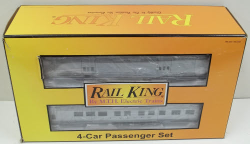 MTH 30-2762A O Santa Fe Streamlined Passenger Car Set (Set of 4) EX/Box