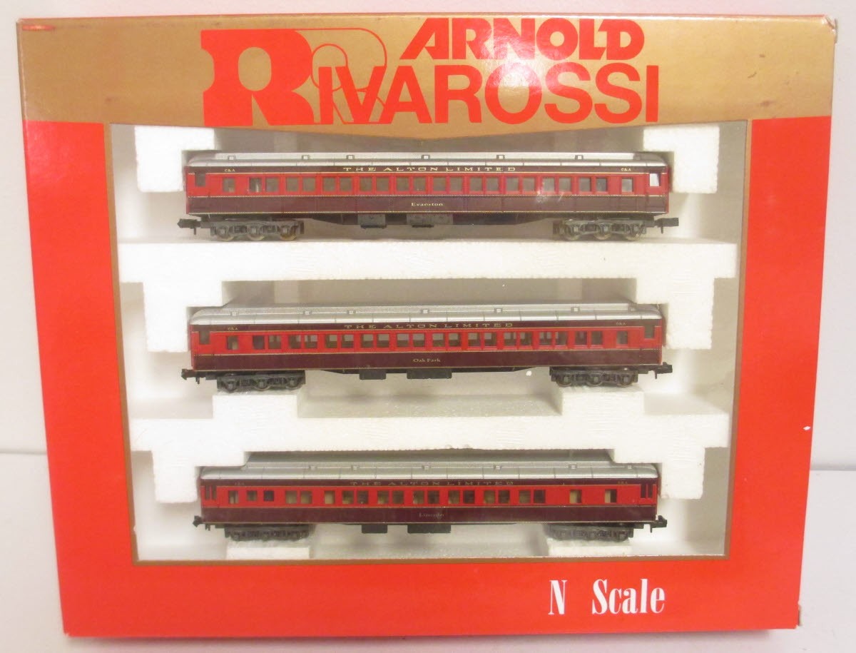 Rivarossi 00560 N The Alton Limited Passenger Cars (Set of 3) NIB