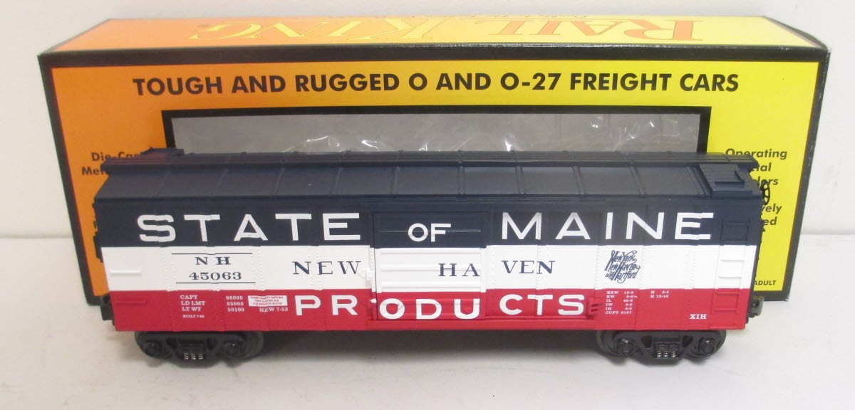MTH 30-7467 O Gauge State of Maine Boxcar #45063 EX/Box