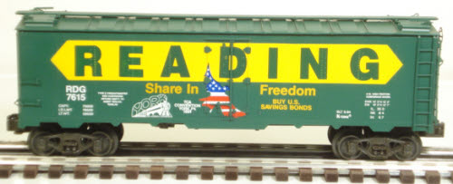 K-Line K-7615 O Gauge Reading Classic Boxcar #7615 LN/Box