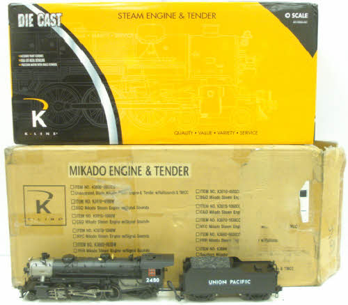 K-Line K3690-2480W Union Pacific Mikado Steam Locomotive & Tender #2480 LN/Box