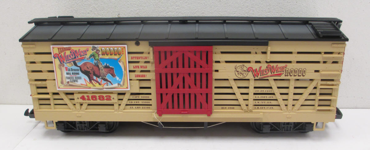 LGB 41682 G Gauge Wild West Rodeo Musical Stock Car LN/Box