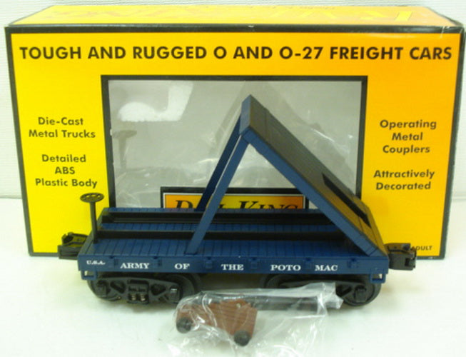 MTH 30-76227 Union Army Flatcar- 19th Century w/CannonA NIB