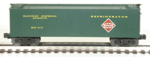 MTH 30-7810 O Gauge Railway Express Agency Refrigerator Car #6113 LN/Box