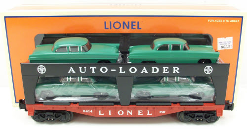Lionel 6-39450 O Gauge #6414 Evans Auto Loader w/ 4 Automobiles NIB