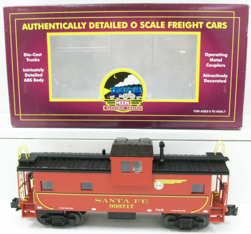 MTH 20-91051 O Gauge Santa Fe Extended Vision Illuminated Caboose #999717 EX/Box
