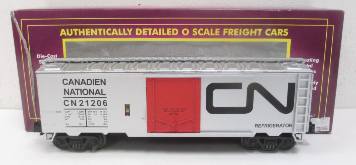MTH 20-90029B O Canadian National Reefer Car #21206 EX/Box