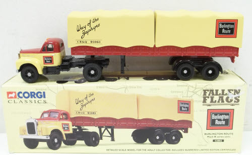 Corgi 52802 1:50 1997 Burlington Route Mack B Series Semi