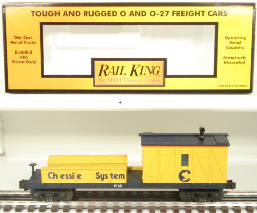 MTH 30-7953 O Gauge Chessie System Crane Tender Car LN/Box
