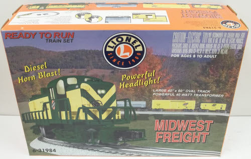 Lionel 6-31984 Midwest GP-7 O Gauge Diesel Freight Train Set LN/Box