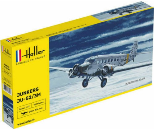 Heller 80380 1:72 Junkers Ju-52/3m Transport Military Aircraft Plane Model Kit