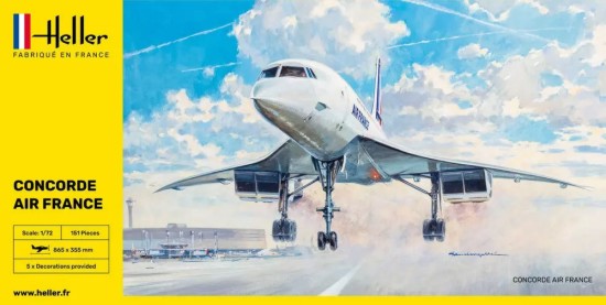 Heller 80469 1:72 Concorde Air France Commercial Aircraft Plane Model Kit