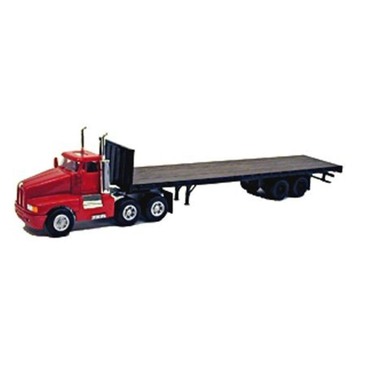 Model Power 19001 SH Tractor w/ Flat Trailer Red/Blk