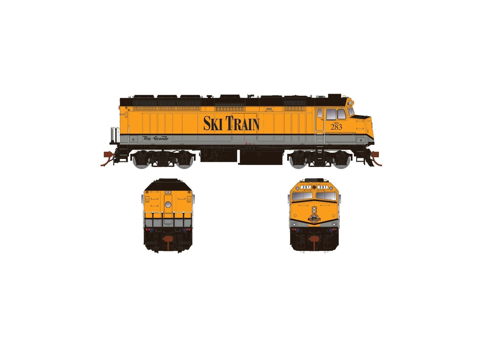 Rapido Trains 83612 HO DRGW EMD F40PH Ph2 Diesel Loco with ESU LokSound DCC #283