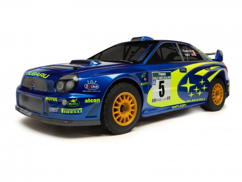 HPI Racing 160216 1:8 11.8" Wheelbase WR8 2001 WRC Subaru Impreza Clear Body