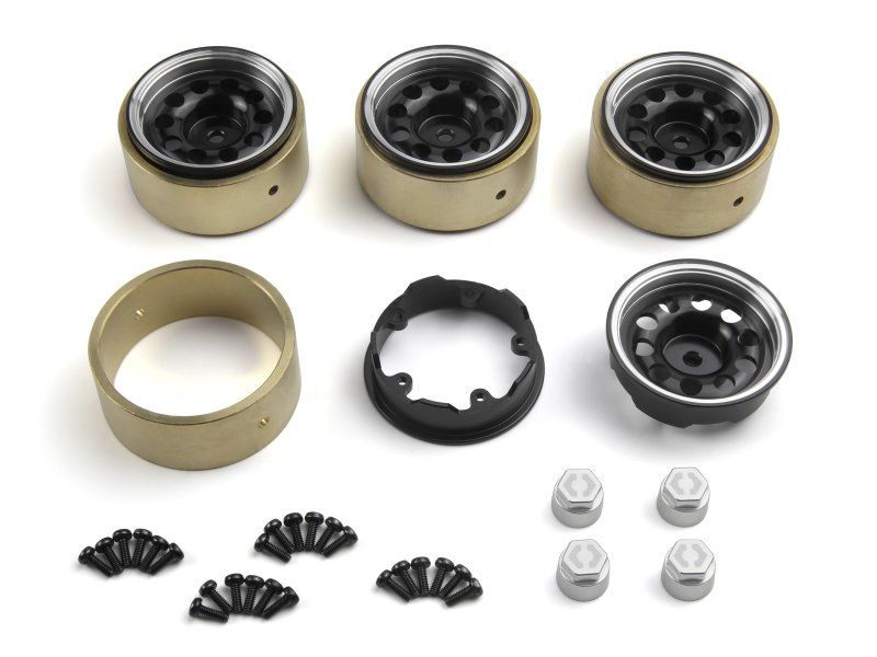 HPI Racing 161245 1.2" Black CS-10 Aluminum Wheel (Pack of 4)
