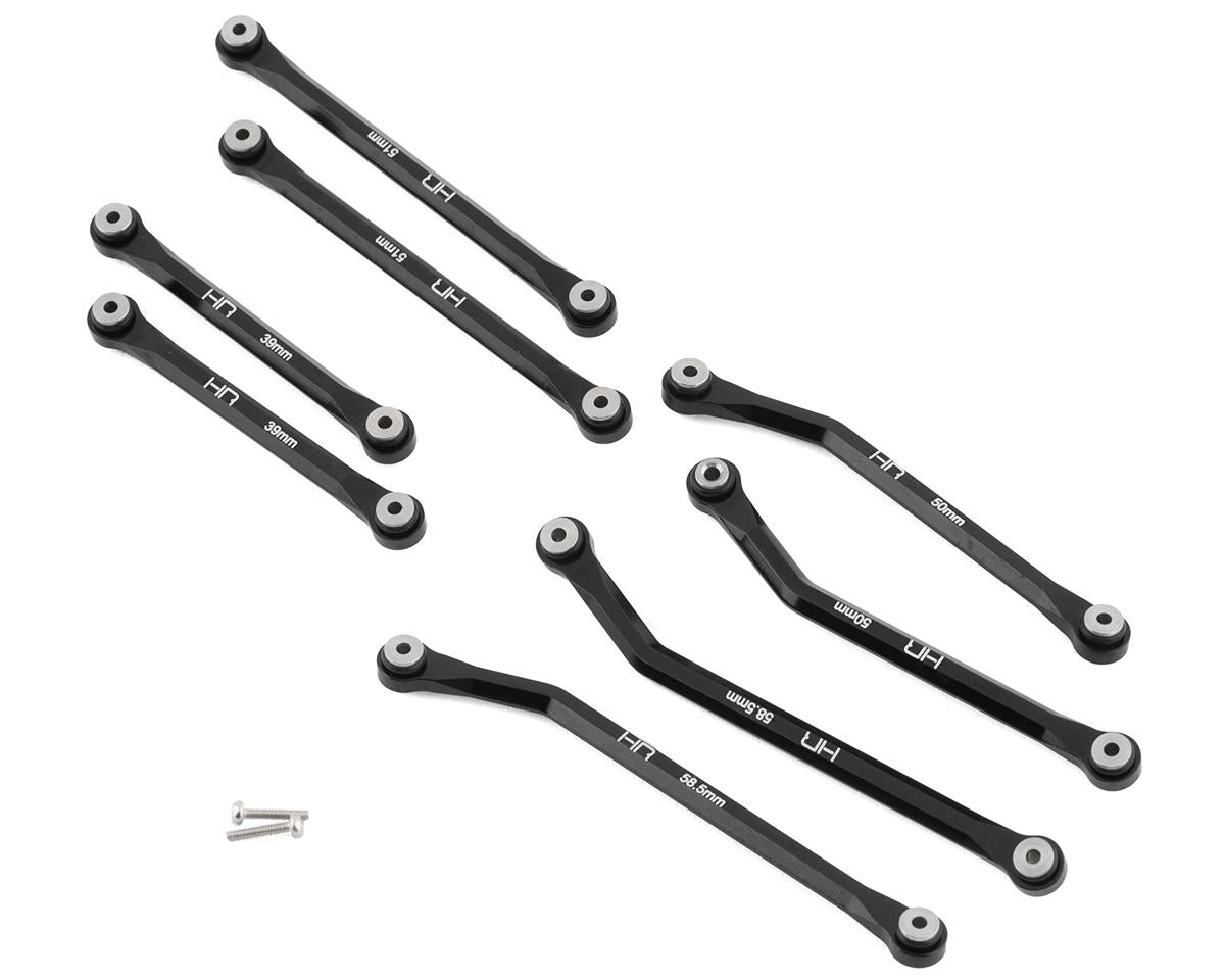 Hot Racing SXTF133HFJ01 133.7mm SCX24 Aluminum High Clearance 4 Links Set