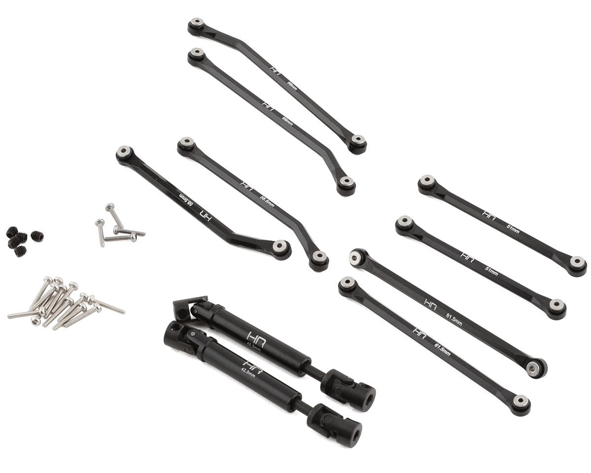 Hot Racing SXTF133LC Axial SCX24 155mm LCG Aluminum 8 Link Drive Set