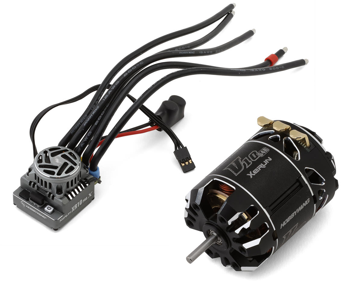 HobbyWing 38020807 17.5T Pro G3X Stock Spec BL ESC & V10 G4R Team Motor Combo