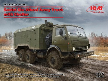 ICM 35002 1:35 Soviet Six-Wheel Army Truck with Shelter Military Vehicle Kit