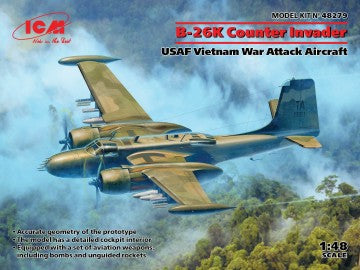 ICM 48279 1:48 B26K Counter Invader USAF Attack Military Aircraft Plane Kit