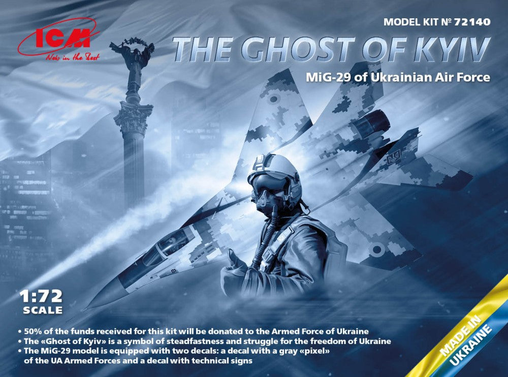 ICM 72140 1:72 The Ghost of Kyiv: MiG-29 of Ukrainian Air Force Plane Kit