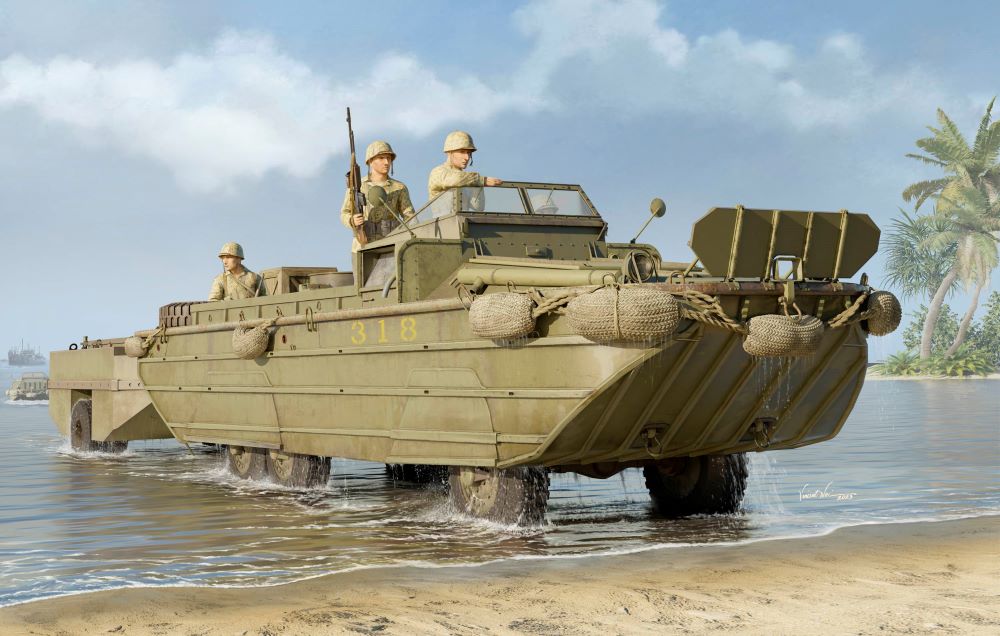 I Love Kit 63539 1:35 GMC DUKW-353 Truck with WTCT-6 Trailer Plastic Model Kit