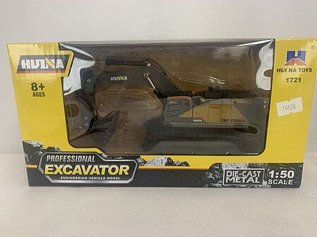 Imex 14528 1:50 Yellow Excavator Diecast Model