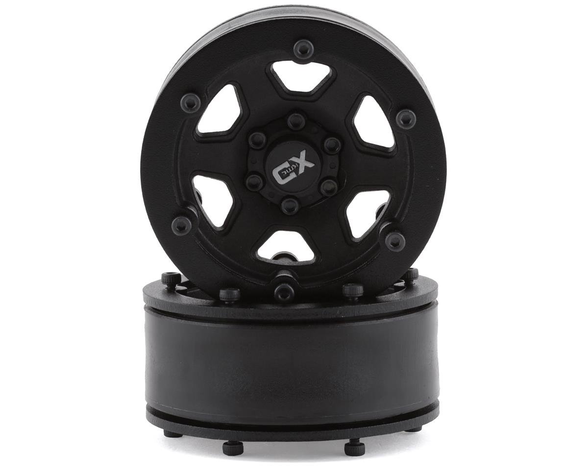 Vanquish IRC00254 Black KMC KM233 1.9 Plastic Beadlock Wheels (Pack of 2)