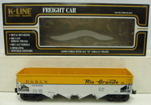 K-Line K623-1492 O Gauge Denver & Rio Grande Western Diecast Hopper LN/Box