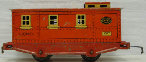 Lionel 1517 Vintage O New York Central Tinplate Caboose