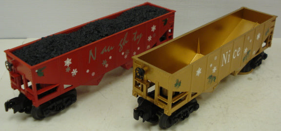 Lionel 6-16467 O Gauge Naughty & Nice Hopper (2 Pack) LN/Box