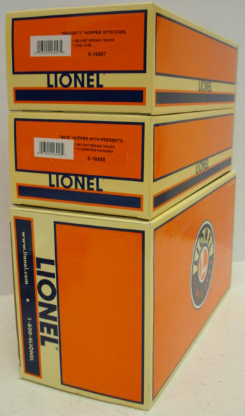 Lionel 6-16467 O Gauge Naughty & Nice Hopper (2 Pack) LN/Box