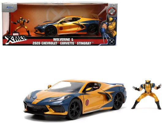 Jada Toys 33354 1:24 2020 Chevrolet Corvette with Wolverine Figure