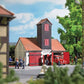 Busch 1660 HO 4-1/16 x 2-7/8 x 4-1/16" Jonaswalde Firehouse Laser-Cut Wood Kit