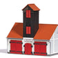 Busch 1660 HO 4-1/16 x 2-7/8 x 4-1/16" Jonaswalde Firehouse Laser-Cut Wood Kit